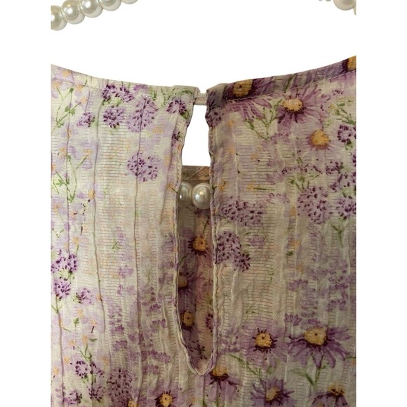 H&M Peplum Floral Blouse Womens M Fairycore, Cottage, Whimsy - Picture 10 of 13